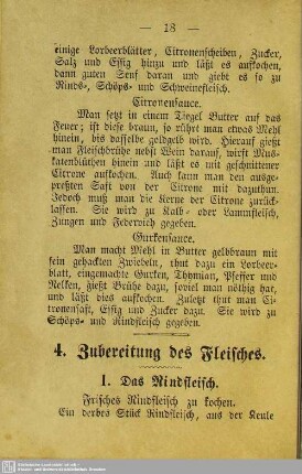 4. Zubereitung des Fleisches