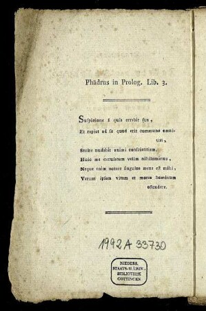 Phädrus in Prolog. Lib. 3.