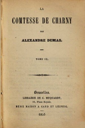 La Comtesse de Charny, 9