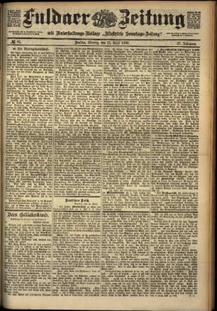 Ausgabe vom Montag, den 23. April 1900.