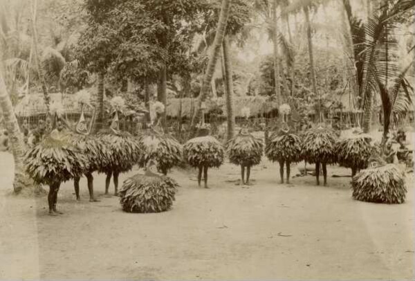 "The Duk-Duk gathered on the Tarain (fairground) for a public dance"