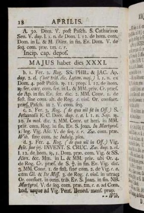18-27, Majus; Junius