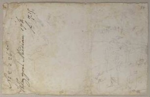 Skizzenhafte Landschaft sowie kleine Detailstudien