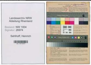 Entnazifizierung Heinrich Sehlhoff , geb. 19.04.1904 (Schmelzer)