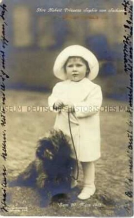 Sophie von Sachsen-Weimar-Eisenach mit Hund