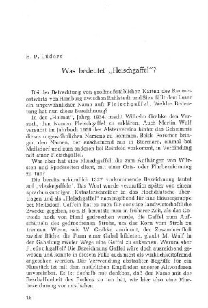 Was bedeutet "Fleischgaffel"?