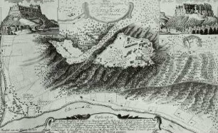 Plan von der Churfürstlich-Sächsischen Bergvestung Königstein samt der Situation