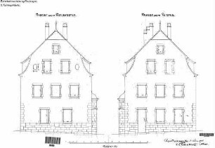 Plochingen: 2.Nebengebäude Wohngebäude Giebelansichten geg.Reichenbach/Altbach