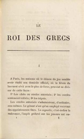 Le roi des Grecs, 1er volume