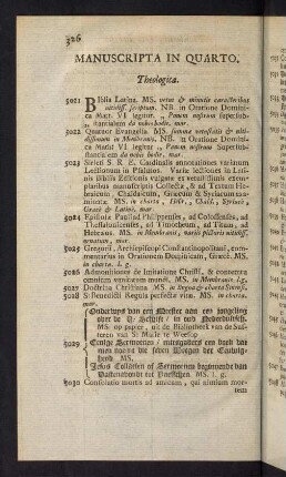 326-343, Manuscripta in Quarto - Manuscripta In Octavo & minori forma