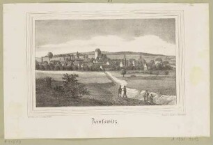Ortsansicht von Zaußwitz (Liebschützberg-Zaußwitz), aus Sachsens Kirchen-Galerie von Hermann Schmidt, Bd. 3, 1840