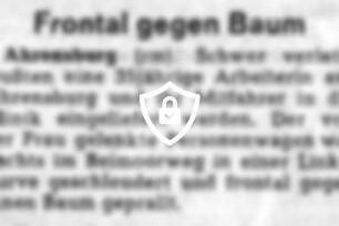 Frontal gegen Baum
