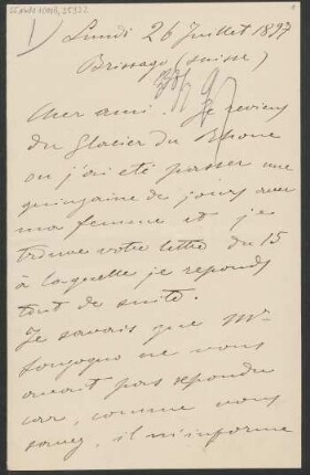 Brief an Adolph Fürstner : 26.07.1897