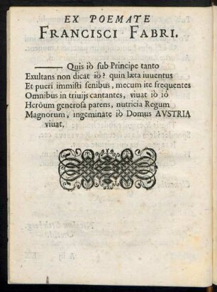 Ex Poemate Francisci Fabri.