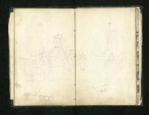 Sint-Niklaaskerk mit Belfried und Häuser am Kornmarkt in Gent