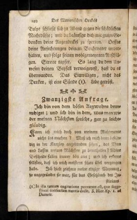 192-200, Zwanzigste Anfrage