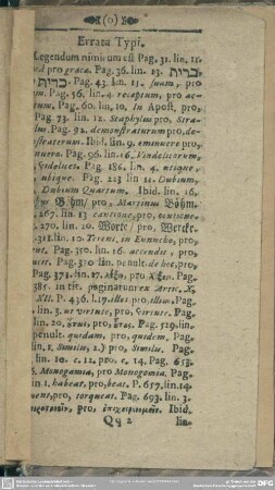 Errata Typi.