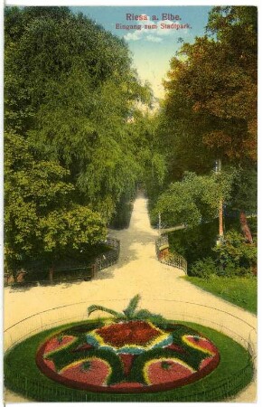 Riesa. Eingang zum Stadtpark