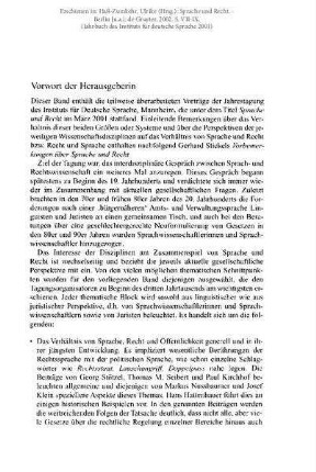 Vorwort der Herausgeberin