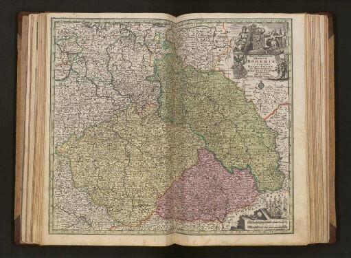 Mappa Geographica Regnum Bohemiae : Cum Adiunctis Ducatu Silesiae, Et Marchionatibus Moraviae Et Lusatiae repraesentans