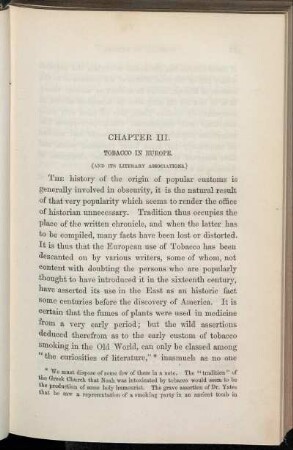 III. Tobacco in Europe (and its literary associations)
