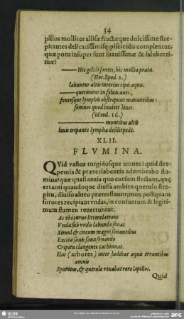 XLII. Flumina