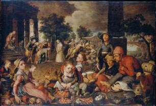 Marktstück mit Christus und der Ehebrecherin