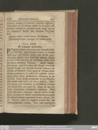 Cap. XXII. De Latione Sententiae.