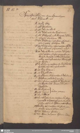 Specificatio von denen Benennungen eines Puchwerks