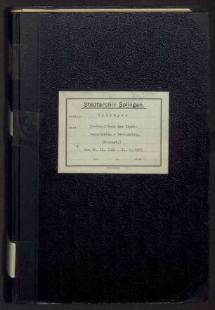 Solingen: Stadtverordnetenversammlung 1920-1923