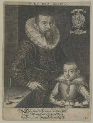 Doppelporträt des Heinrich Müller mit seinem Sohn