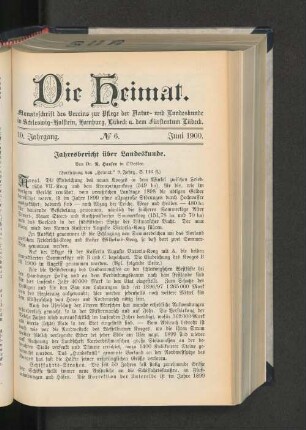 10. Jahrgang. No. 6. Juni 1900.