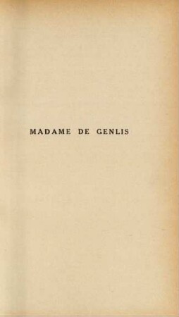 Madame de Genlis