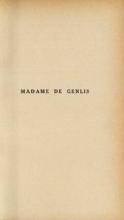 Madame de Genlis