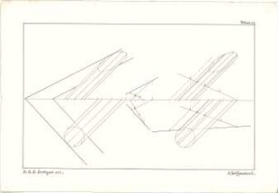 Reiffenstuel, Carl; Stuttgart; Studienarbeiten aus der darstellenden Geometrie - Geometrische Darstellungen