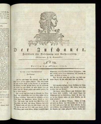 No. 72 - 16. Juni 1821