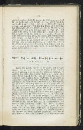 XLII. Daß der irdische Sinn sich stets verrechne.