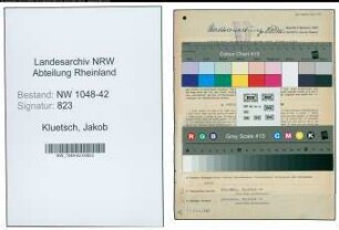 Entnazifizierung Jakob Kluetsch , geb. 19.09.1899 (Angestellter)