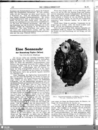 Eine Sonnenuhr der Sammlung Figdor (Wien)