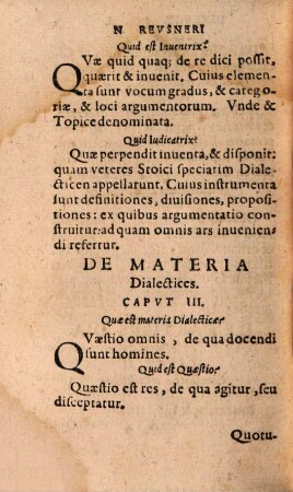Nicolai Revsneri Elementorvm Artis Dialecticae Libri IIII. : Pro Scholis Lauinganis, & Hornbachianis