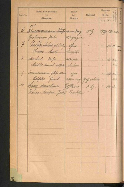 Standesamtsbuch der Stadt Aschaffenburg: Register Eheschließungen 1927 - 1929