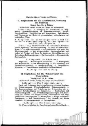52. Bergbaukunde Teil IV: Wetterwirtschaft u. Wasserhaltung