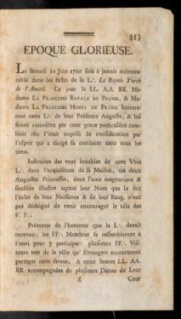 Epoque Glorieuse.