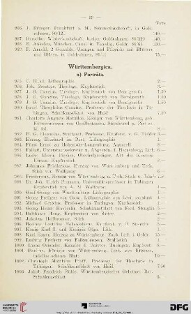Württembergica (Nr. 975-1165)