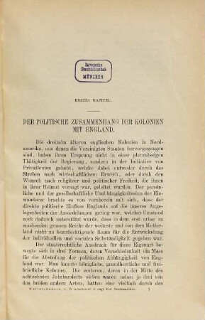 Die Arbeitsverfassung der englischen Kolonien in Nordamerika