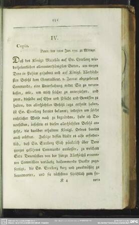 IV. [Aktenstücke mit Bemerkungen]