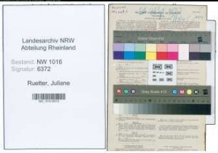 Entnazifizierung Juliane Ruetter , geb. 04.06.1903 (Beamtin)