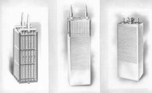 Edison-Sammler, Plattensätze und fertige Zelle : Technikgeschichte | Physik | Elektrizität | Akkumulatoren