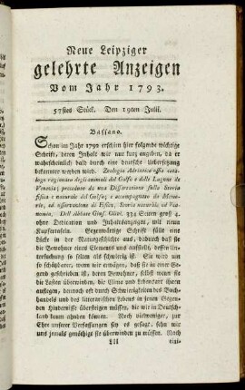 57stes Stück. Den 19ten Julii.