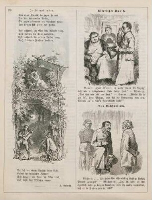 "In Minnediensten" "Väterlicher Wunsch" "Aus Nächstenliebe"